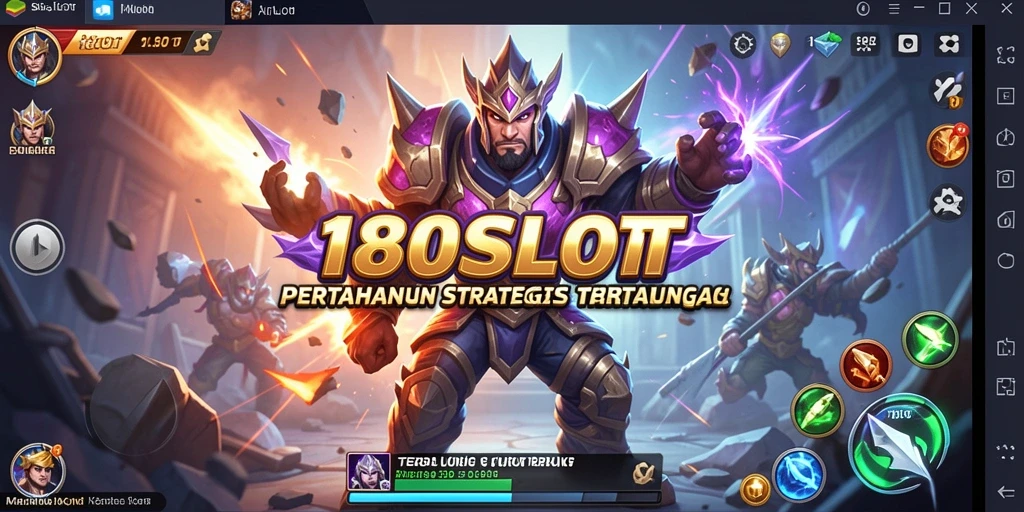 Gameplay menegangkan di Tower Defense 180SLOT dengan berbagai menara.