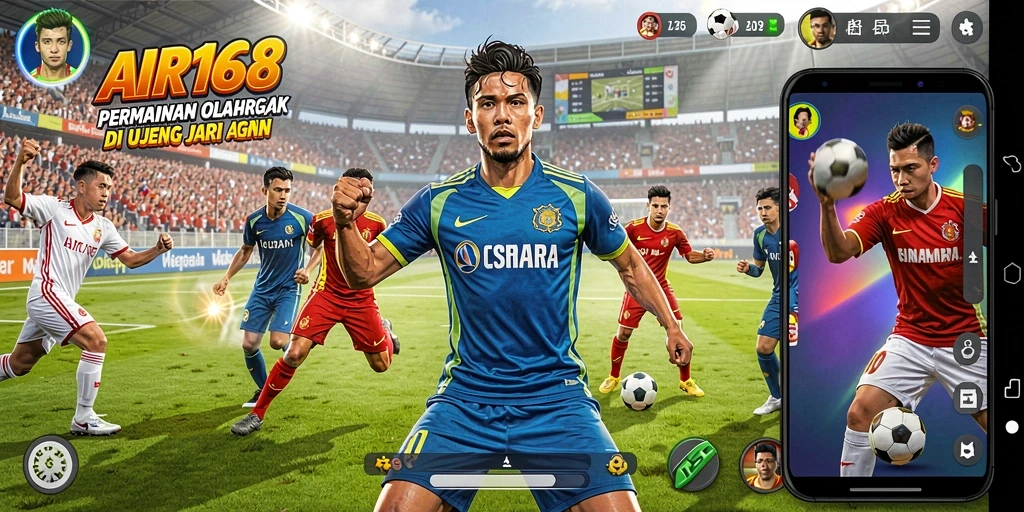 Screenshot gameplay AIR168 menampilkan aksi olahraga yang mendebarkan.