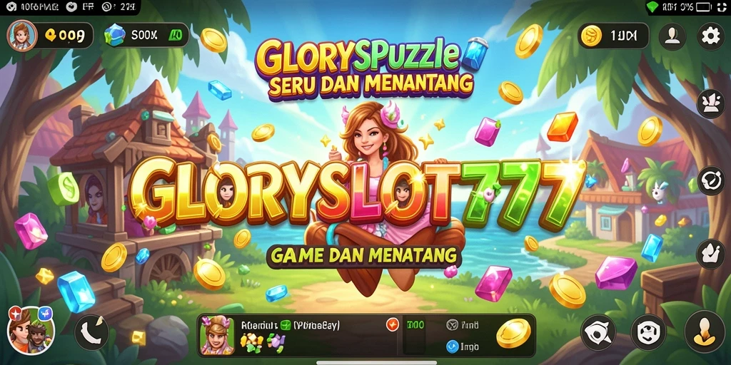Tampilan gameplay GLORYSLOT777 menampilkan berbagai tantangan puzzle yang menarik.