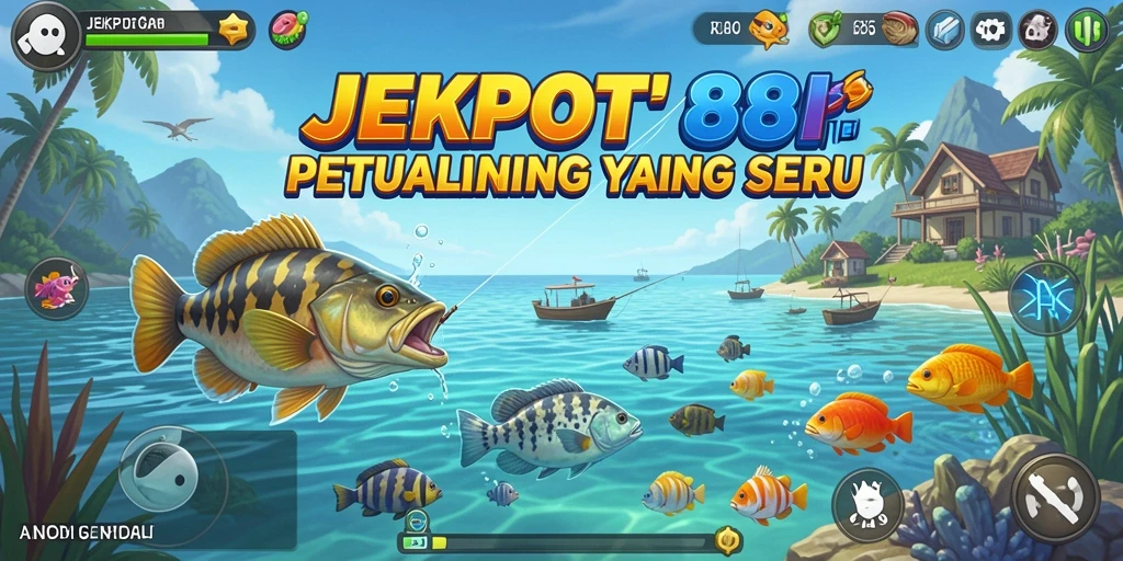 Screenshot JEKPOT88 menunjukkan gameplay memancing yang menarik dan seru.
