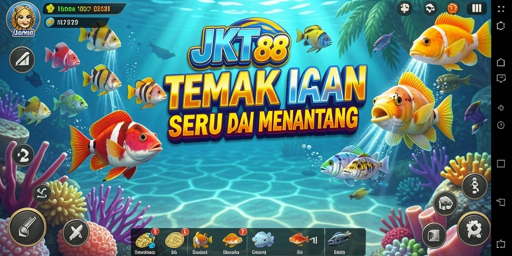 Gameplay seru dalam JKT88 menembak ikan dengan senjata.