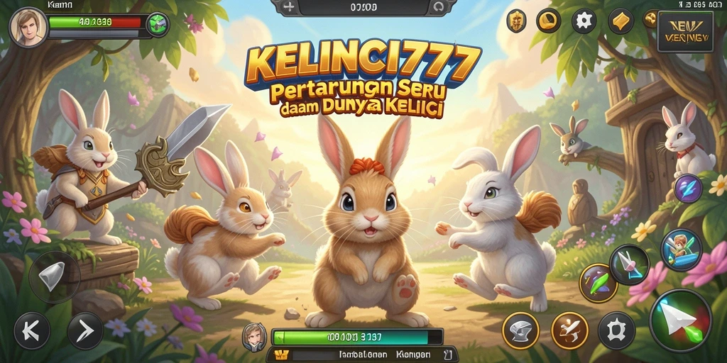 Screenshot gameplay KELINCI777 menampilkan pertarungan seru antar kelinci.