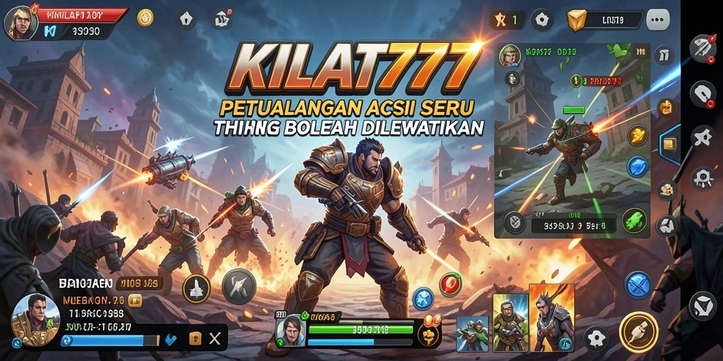 Tampilan gameplay KILAT777 dengan momen aksi menegangkan.