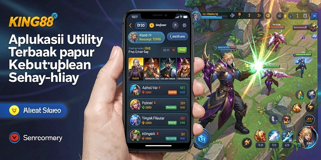 Tampilan menarik dari aplikasi KING88 dengan berbagai fitur Utility.