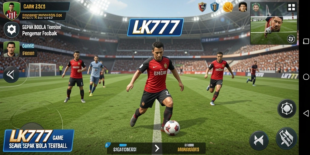 Gameplay menarik yang menampilkan aksi sepak bola di LK777.