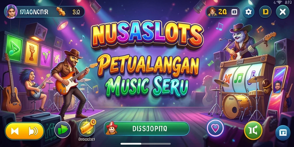 Screenshot gameplay NUSASLOTS dengan musik yang menarik.