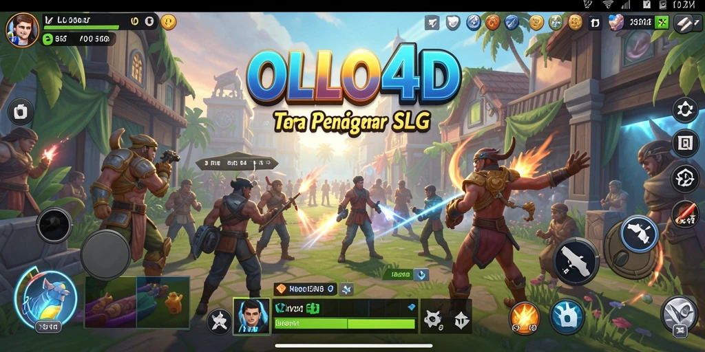 Tampilan gameplay mendebarkan dari OLLO4D saat membangun dan berperang.