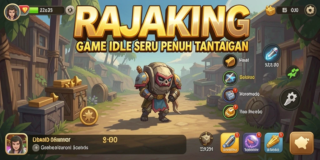 Screenshot gameplay RAJAKING, menunjukkan aksi menakjubkan dalam game Idle.