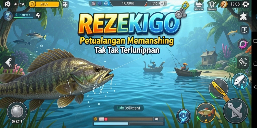 Tangkapan ikan besar dalam gameplay <strong>REZEKIGO</strong> yang mendebarkan.