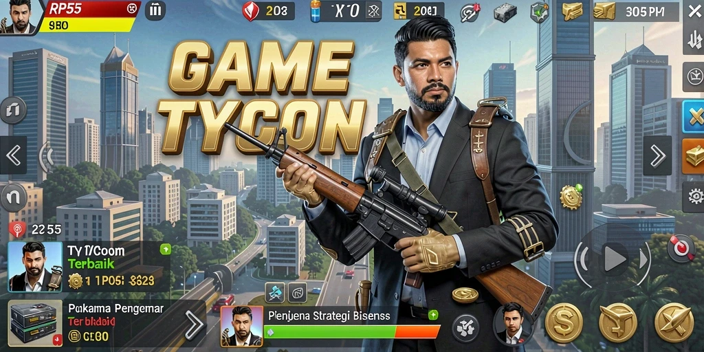 Tampilan gameplay RP55 yang mendebarkan di dunia Tycoon.