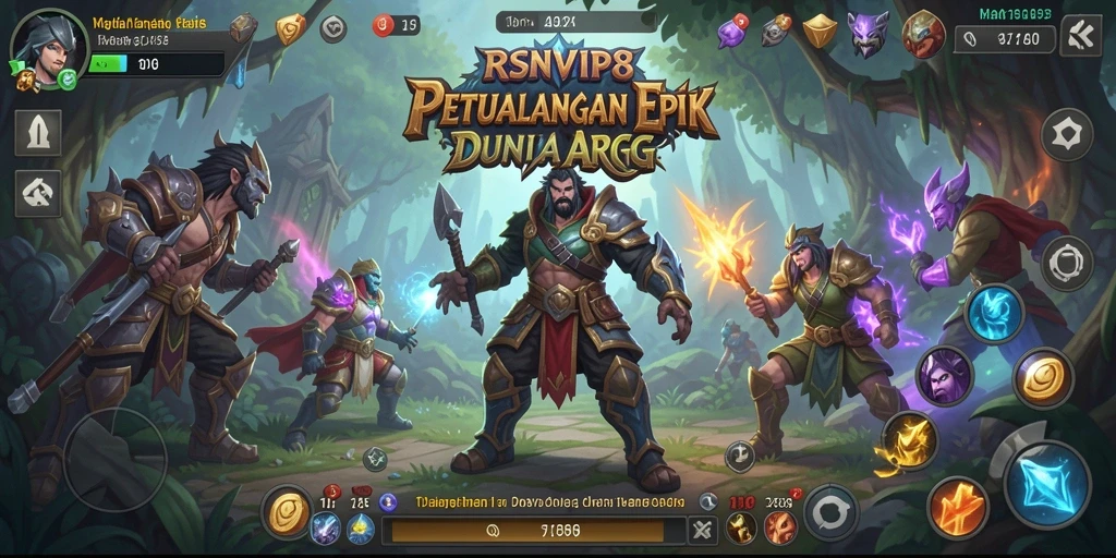 Menampilkan aksi seru dalam gameplay ARPG RSNVIP8.