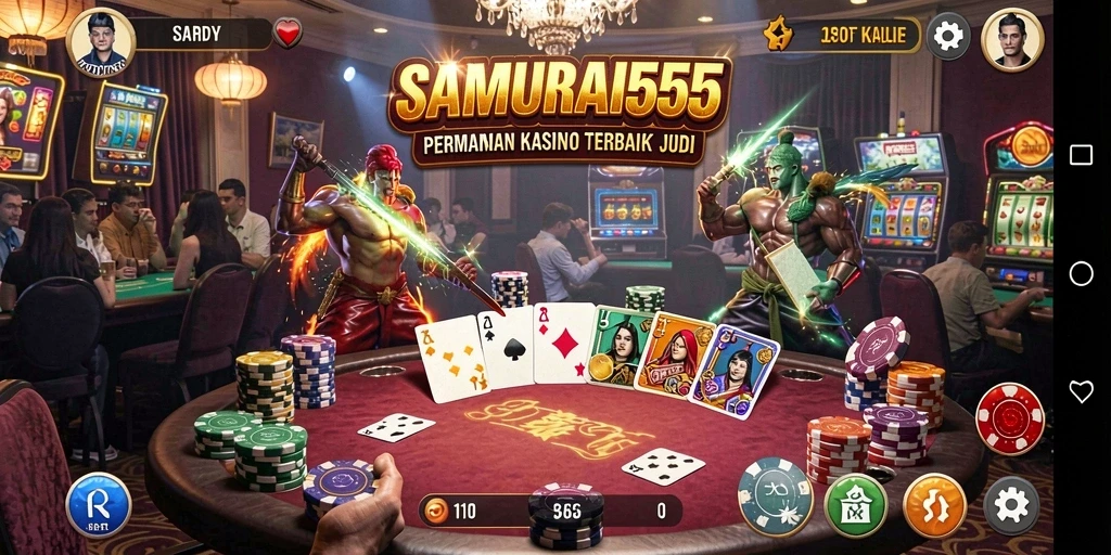 Tampilan menarik dari gameplay Kasino dalam SAMURAI555.